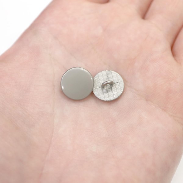 画像7: メタルボタン フラット 【シルバー ツヤなし】 銀 ビジュー 飾り 縫製 袖口 15個入り 【12.5mm】 きらきらぷんぷん丸 B-302 (7)