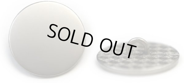 画像1: メタルボタン フラット 【シルバー ツヤなし】 銀 ビジュー 飾り 縫製 袖口 10個入り 【20mm】 きらきらぷんぷん丸 B-305 (1)