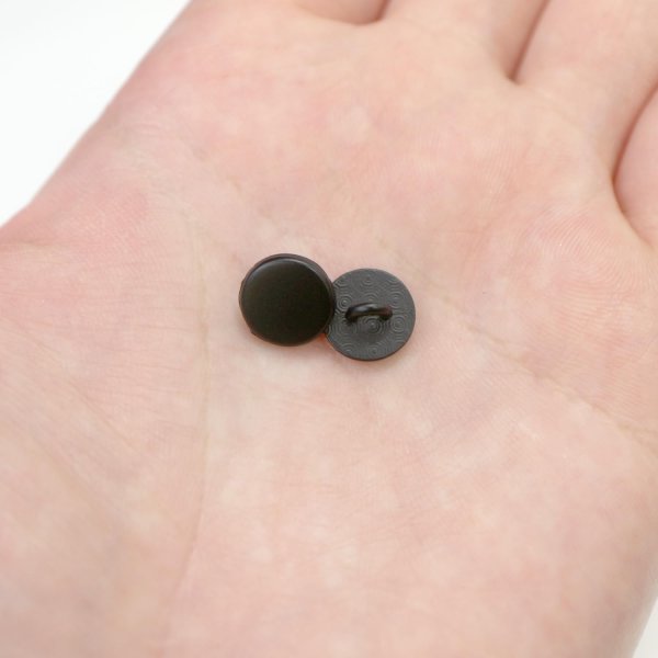 画像7: メタルボタン フラット 【ブラック ツヤなし】 黒 ビジュー 飾り 縫製 袖口 20個入り 【10mm】 きらきらぷんぷん丸 B-306 (7)