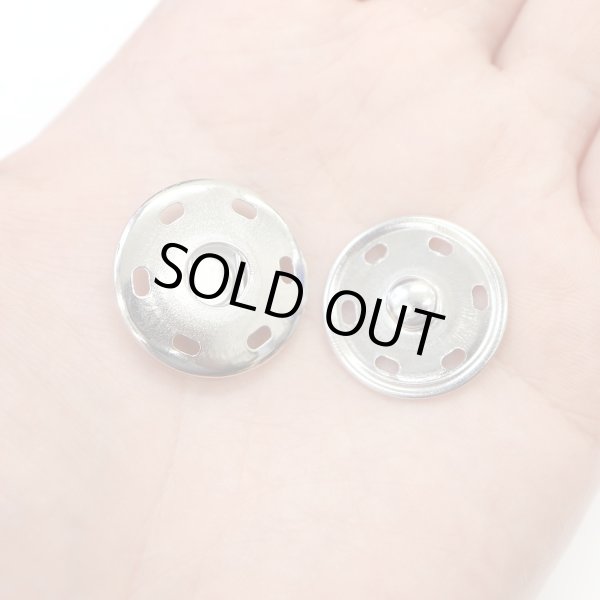 画像6: スナップボタン シルバー 23mm 10組入り 縫い付けタイプ 打ち具不要 銀 ボタン きらきらぷんぷん丸 B-329 (6)