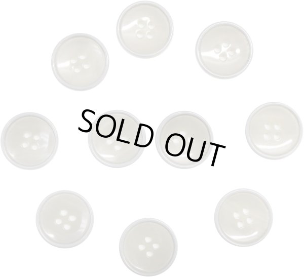 画像1: 四つ穴ボタン 【グレー】 ツヤあり 半透明 パステルカラー ボタン シャツボタン 10個入り 【20mm】 きらきらぷんぷん丸 B-357 (1)