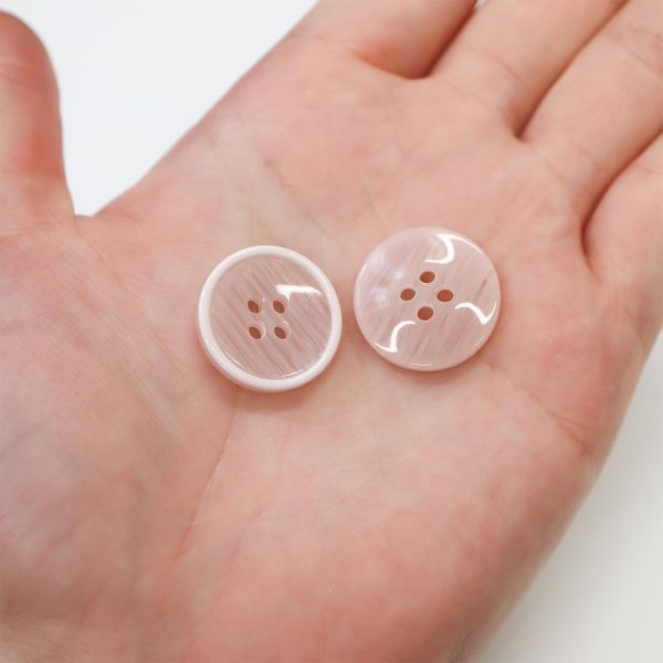 画像7: 四つ穴ボタン 【ピンク】 ツヤあり 半透明 パステルカラー ボタン シャツボタン 10個入り 【20mm】 きらきらぷんぷん丸 B-360 (7)