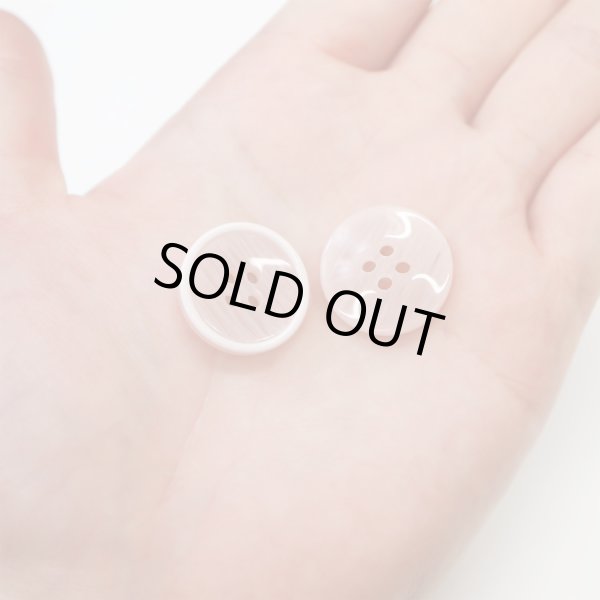 画像7: 四つ穴ボタン 【ピンク】 ツヤあり 半透明 パステルカラー ボタン シャツボタン 10個入り 【20mm】 きらきらぷんぷん丸 B-360 (7)