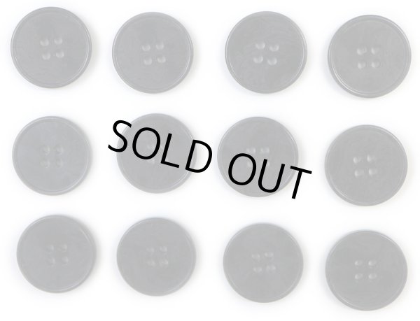 画像1: マーブルボタン 四つ穴 【ブラック&ダークグレー】 黒 ツヤなし 大理石調 ボタン スーツボタン ジャケットボタン 12個入り 【21mm】 きらきらぷんぷん丸 B-384 (1)