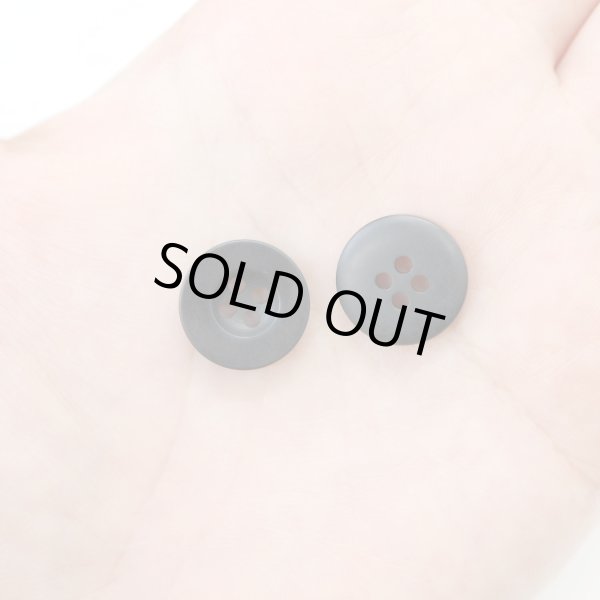 画像7: ミリタリーボタン 【ブラック】 四つ穴ボタン 黒 ボタン 20個入り 【15mm】 きらきらぷんぷん丸 B-406 (7)