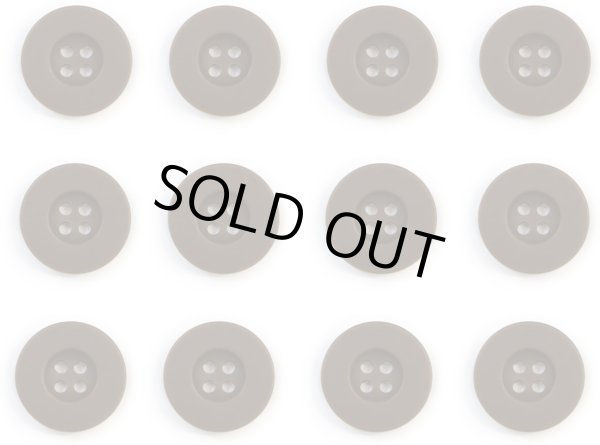 画像1: ミリタリーボタン 【ブラウン】 四つ穴ボタン 茶色 ボタン 12個入り 【20mm】 きらきらぷんぷん丸 B-414 (1)