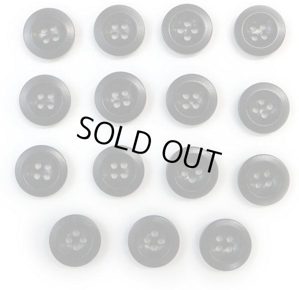 画像1: ナットボタン【ブラック】四つ穴ボタン 黒 ベーシック カラーボタン シンプル ボタン 手芸 15個入り【15mm】きらきらぷんぷん丸 B-441 (1)