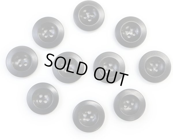 画像1: ナットボタン【ブラック】四つ穴ボタン 黒 ベーシック カラーボタン シンプル ボタン 手芸 10個入り【20mm】きらきらぷんぷん丸 B-443 (1)