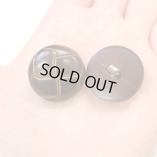 画像7: 革調ボタン レザー調 【ブラウン】 スーツ コート ジャケット ブレザー フロント 袖口 8個入り 【25mm】 きらきらぷんぷん丸 B-478 (7)