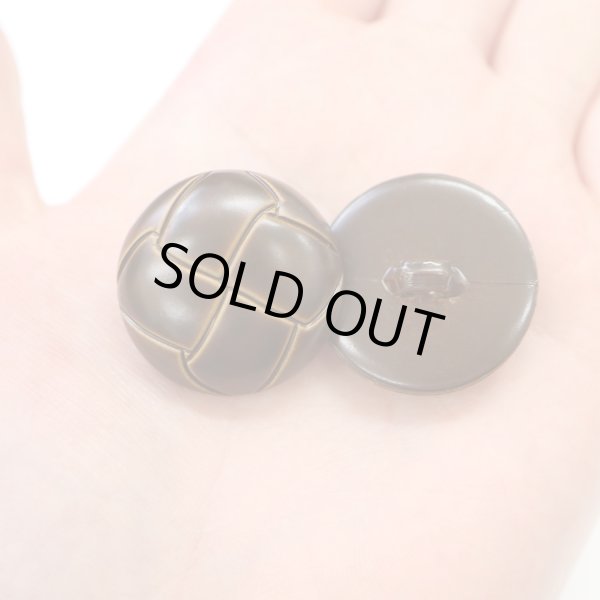 画像7: 革調ボタン レザー調 【ブラウン】 スーツ コート ジャケット ブレザー フロント 袖口 6個入り 【28mm】 きらきらぷんぷん丸 B-479 (7)