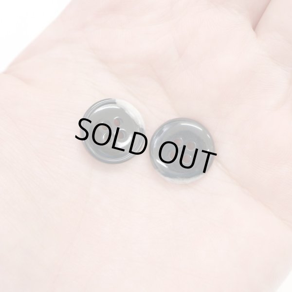 画像7: 水牛調ボタン【ブラック&ホワイト】スーツ コート ジャケット ブレザー 四つ穴 フロント 袖口 10個入り【15mm】きらきらぷんぷん丸 B-480 (7)