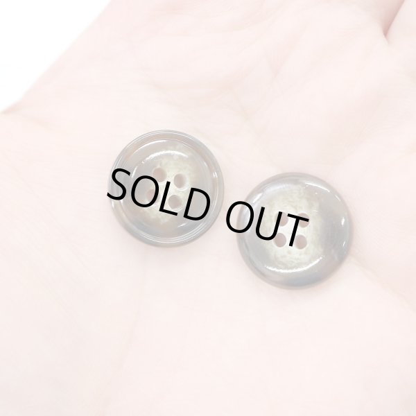 画像7: 水牛調ボタン【ダークブラウン&ホワイト】スーツ コート ジャケット ブレザー 四つ穴 フロント 袖口 8個入り【20mm】きらきらぷんぷん丸 B-497 (7)