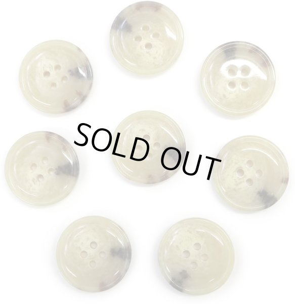 画像1: 水牛調ボタン【ベージュ&ブラウン】スーツ コート ジャケット ブレザー 四つ穴 フロント 袖口 8個入り【23mm】きらきらぷんぷん丸 B-505 (1)