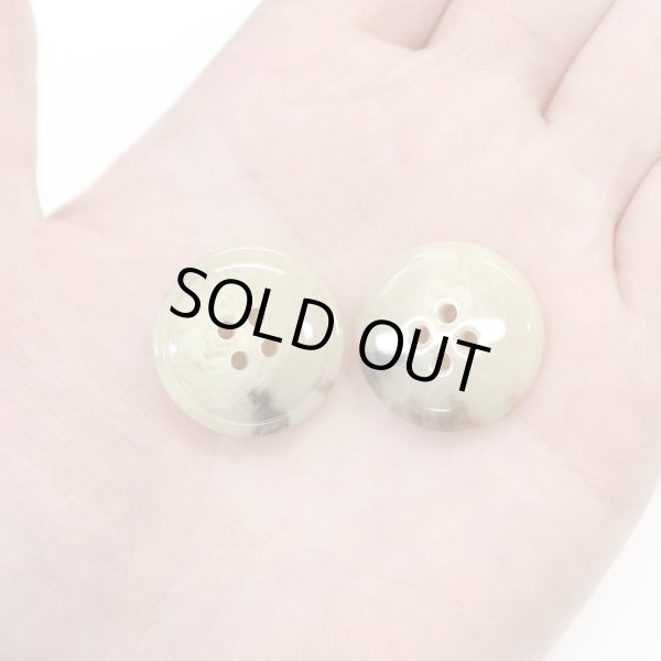 画像7: 水牛調ボタン【ベージュ&ブラウン】スーツ コート ジャケット ブレザー 四つ穴 フロント 袖口 8個入り【23mm】きらきらぷんぷん丸 B-505 (7)