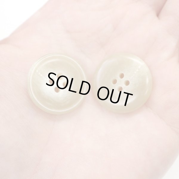 画像7: 水牛調ボタン【ベージュ】スーツ コート ジャケット ブレザー 四つ穴 フロント 袖口 8個入り【23mm】きらきらぷんぷん丸 B-507 (7)