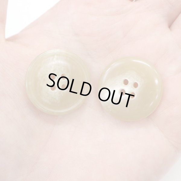 画像7: 水牛調ボタン【ベージュ】スーツ コート ジャケット ブレザー 四つ穴 フロント 袖口 6個入り【25mm】きらきらぷんぷん丸 B-508 (7)