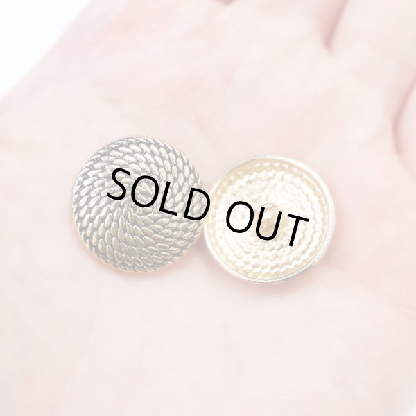 画像6: メタルボタン うずまき【ゴールド＆ブラック】つぶつぶ 足つき 金 黒 ボタン ビジューボタン 飾りボタン 縫製ボタン 6個入り【20mm】きらきらぷんぷん丸 B-534 (6)