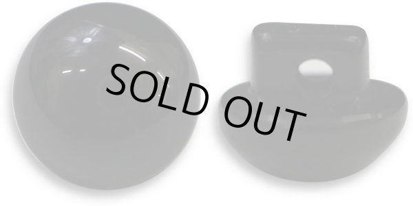 画像1: 黒ボタン 足つき【ブラック ツヤあり】キノコ型 シャツ カラーボタン シンプル ボタン 目玉ボタン 手芸 20個入り【10mm】きらきらぷんぷん丸 B-552 (1)