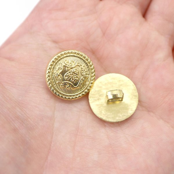 画像7: ブレザーボタン 軽量 【ゴールド】 金 足つき ボタン 樹脂ボタン スーツボタン ジャケット 10個入り 【18mm】 きらきらぷんぷん丸 B-607 (7)