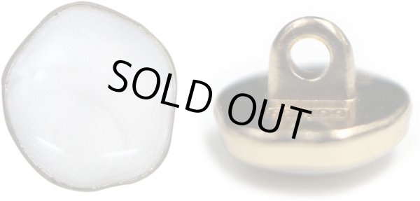 画像1: 飾りボタン 足つき ボタン 【ホワイト】 ツヤあり マーブル模様 手芸 かわいい おしゃれ 洋服用ボタン 10個入り 【11mm】 きらきらぷんぷん丸 B-626 (1)