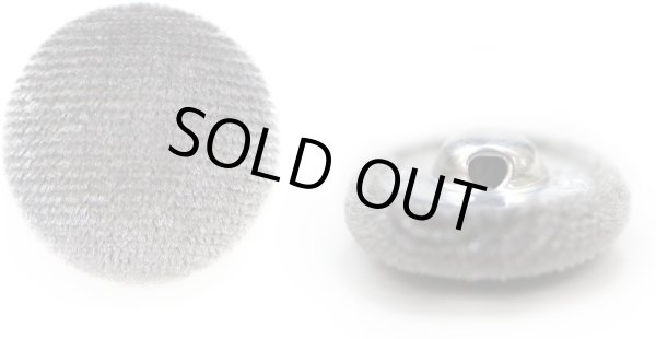 画像1: ベロアボタン 【グレー】 灰色 くるみボタン ボタン 飾りボタン つつみボタン 8個入り 【20mm】 きらきらぷんぷん丸 B-650 (1)