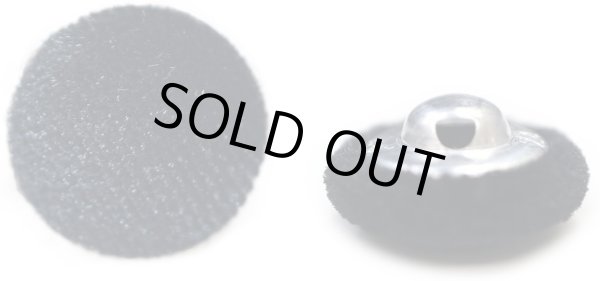 画像1: ベロアボタン 【ブラック】 黒 くるみボタン ボタン 飾りボタン つつみボタン 10個入り 【15mm】 きらきらぷんぷん丸 B-655 (1)