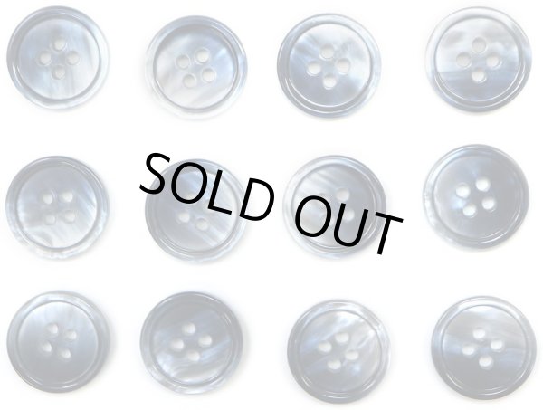 画像1: グラデーション 四つ穴ボタン 【ダークネイビー】 紺 ボタン スーツボタン コートボタン カラーボタン 12個入り 【18mm】 きらきらぷんぷん丸 B-683 (1)