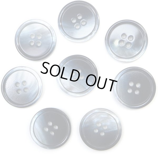 画像1: グラデーション 四つ穴ボタン 【ダークネイビー】 紺 ボタン スーツボタン コートボタン カラーボタン 8個入り 【23mm】 きらきらぷんぷん丸 B-685 (1)