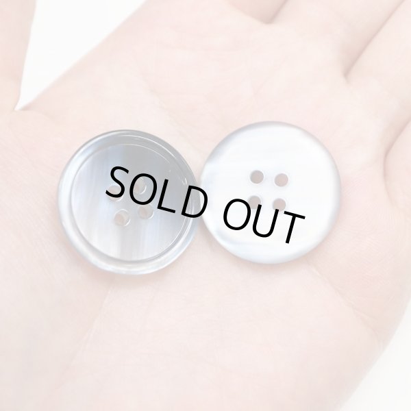 画像7: グラデーション 四つ穴ボタン 【ダークネイビー】 紺 ボタン スーツボタン コートボタン カラーボタン 6個入り 【25mm】 きらきらぷんぷん丸 B-686 (7)