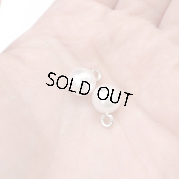 画像7: パールチャーム カン付き 【ホワイト】 白 パールボタン 足つき ボタン ヒートン アクセサリー パーツ 10個入り 【10mm】 きらきらぷんぷん丸 B-704 (7)