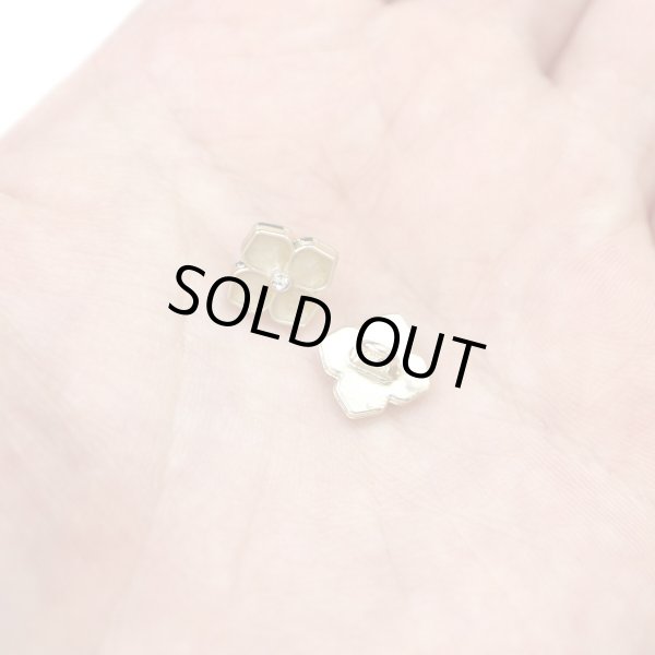 画像7: ラインストーン 花型ボタン 足つき 【オレンジ】 モチーフ ボタン 飾りボタン フラワー かわいい 5個入り 【11.5mm】 きらきらぷんぷん丸 B-719 (7)