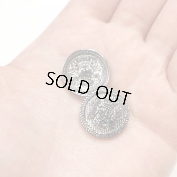 画像7: ブレザーボタン 金属製 【ブラック】 黒 足つき ボタン メタルボタン スーツボタン ジャケット 6個入り 【20mm】 きらきらぷんぷん丸 B-744 (7)