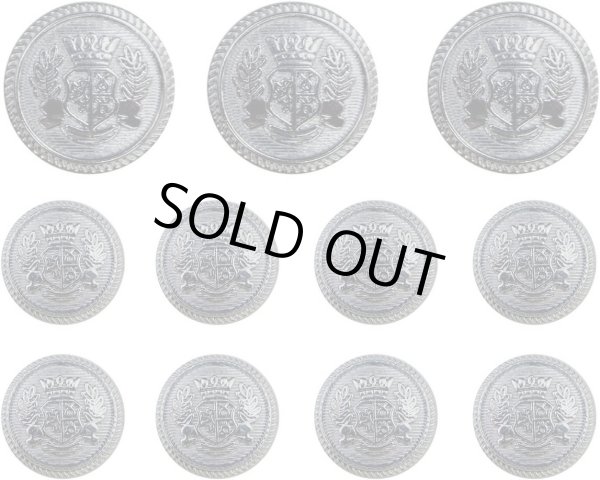 画像1: ブレザーボタン 金属製 【ブラック】 黒 足つき ボタン メタルボタン スーツボタン ジャケット 11個セット 【15mm&20mm】 きらきらぷんぷん丸 B-747 (1)