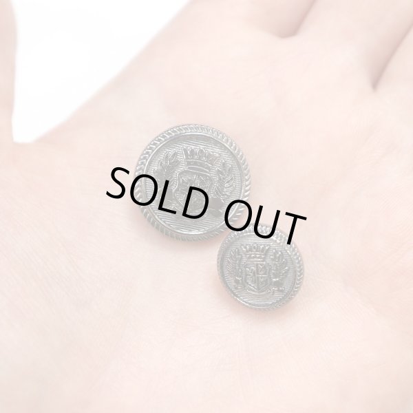 画像7: ブレザーボタン 金属製 【ブラック】 黒 足つき ボタン メタルボタン スーツボタン ジャケット 11個セット 【15mm&20mm】 きらきらぷんぷん丸 B-747 (7)