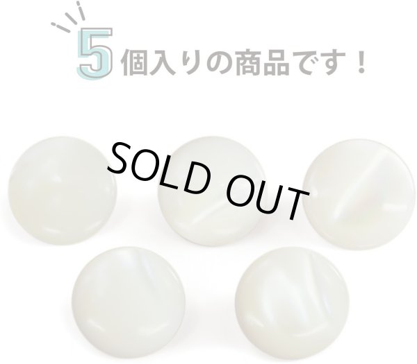 画像5: 高瀬貝 フラット ボタン 【ホワイト】 白 シェルボタン 貝ボタン 貝製 5個入り 【10mm】 きらきらぷんぷん丸 B-756 (5)