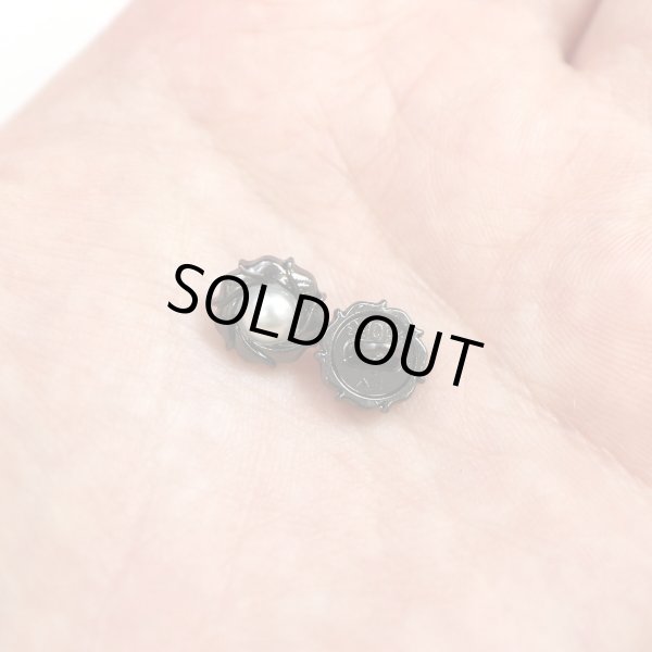 画像7: パールボタン 装飾 【うずまき ブラック】 ホワイト 白 パール ボタン ビジューボタン メタルボタン 飾りボタン 縫製ボタン 袖口ボタン 10個入り 【10mm】 きらきらぷんぷん丸 B-772 (7)