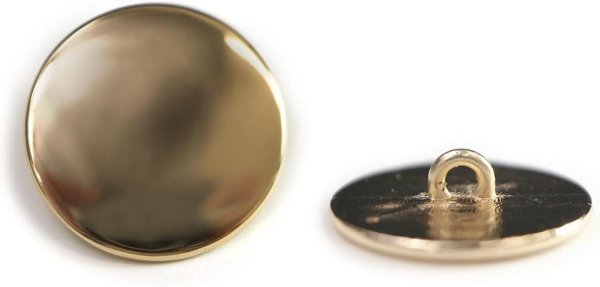 画像1: メタルボタン フラット 【ゴールド 鏡面仕上げ】 金 ビジュー 飾り 縫製 袖口 8個入り 【23mm】 きらきらぷんぷん丸 B-774 (1)