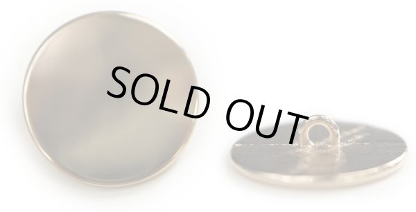 画像1: メタルボタン フラット 【ゴールド 鏡面仕上げ】 金 ビジュー 飾り 縫製 袖口 6個入り 【25mm】 きらきらぷんぷん丸 B-775 (1)