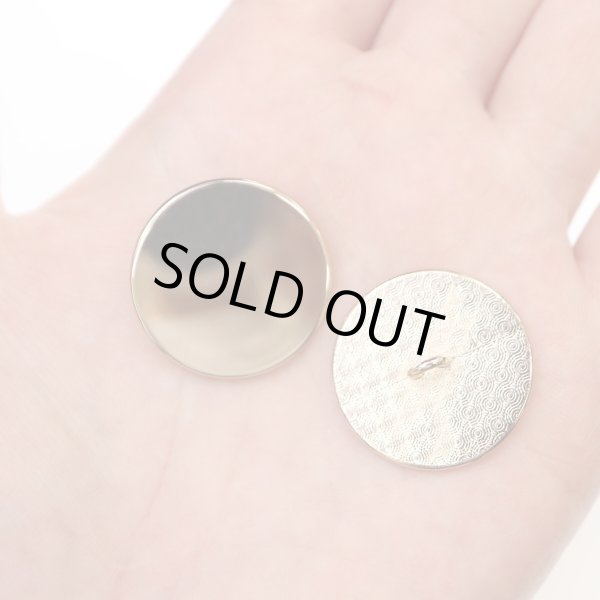 画像7: メタルボタン フラット 【ゴールド 鏡面仕上げ】 金 ビジュー 飾り 縫製 袖口 6個入り 【25mm】 きらきらぷんぷん丸 B-775 (7)