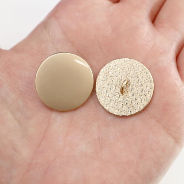 画像7: メタルボタン フラット 【ゴールド ツヤなし】 金 ビジュー 飾り 縫製 袖口 8個入り 【23mm】 きらきらぷんぷん丸 B-777 (7)