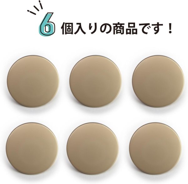 画像5: メタルボタン フラット 【ゴールド ツヤなし】 金 ビジュー 飾り 縫製 袖口 6個入り 【25mm】 きらきらぷんぷん丸 B-778 (5)
