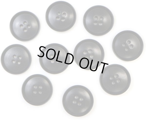 画像1: ナットボタン 四つ穴ボタン 【ブラック】 黒 フチ薄 スーツボタン ベーシック ウッド ボタン 10個入り 【20mm】 きらきらぷんぷん丸 B-796 (1)