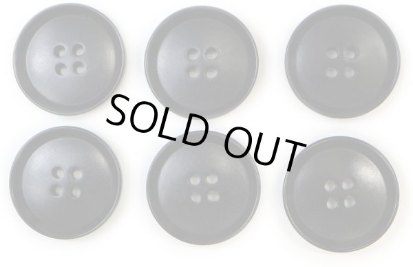 画像1: ナットボタン 四つ穴ボタン 【ブラック】 黒 フチ薄 スーツボタン ベーシック ウッド ボタン 6個入り 【25mm】 きらきらぷんぷん丸 B-798 (1)