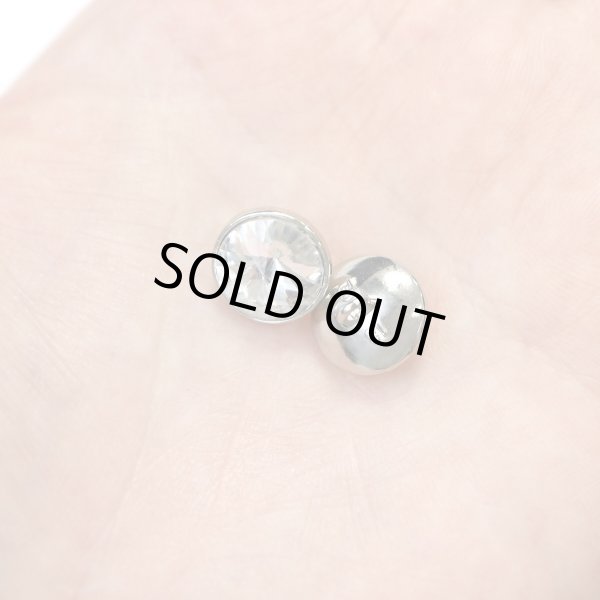 画像7: ラインストーンボタン 多面カット 足つき 【シルバー】銀 クリスタル ラインストーン ボタン 飾りボタン 10個入り 【11.5mm】 きらきらぷんぷん丸 B-809 (7)