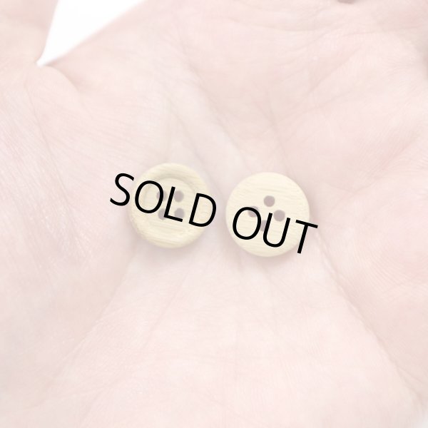 画像7: 竹ボタン 四つ穴ボタン ウッド ボタン ライトブラウン 竹 バンブー 10個入り 【12.5mm】 きらきらぷんぷん丸 B-817 (7)