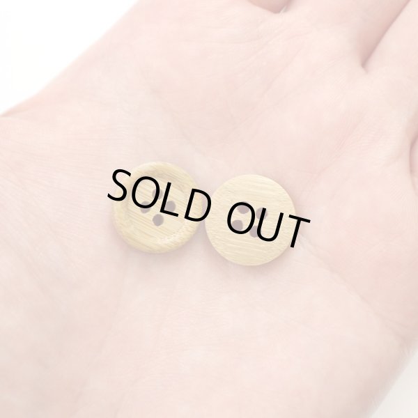 画像7: 竹ボタン 四つ穴ボタン ウッド ボタン ライトブラウン 竹 バンブー 8個入り 【15mm】 きらきらぷんぷん丸 B-818 (7)