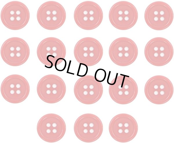 画像1: 四つ穴ボタン 【レッド】 赤 ツヤあり カラー ボタン シャツボタン 18個入り 【12.5mm】 きらきらぷんぷん丸 B-829 (1)