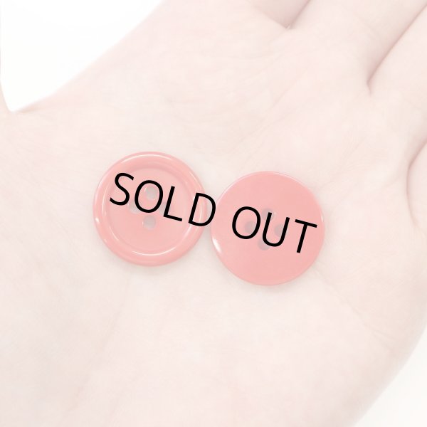 画像7: 四つ穴ボタン 【レッド】 赤 ツヤあり カラー ボタン シャツボタン 10個入り 【20mm】 きらきらぷんぷん丸 B-832 (7)