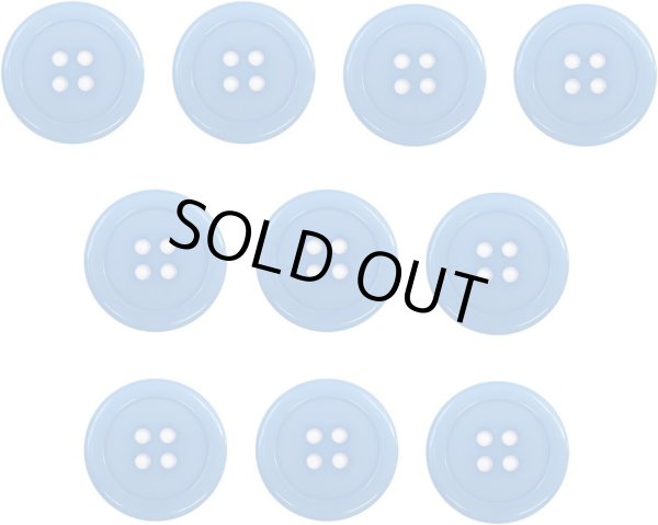 画像1: 四つ穴ボタン 【ブルー】 青 ツヤあり カラー ボタン シャツボタン 10個入り 【20mm】 きらきらぷんぷん丸 B-848 (1)