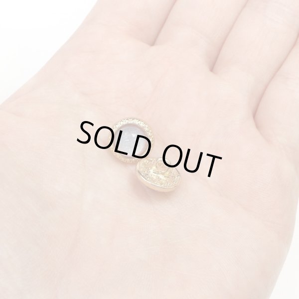 画像7: オーロラ ラメボタン 足つき 【パープル】 紫 金フチ ボタン グリッター かわいい 8個入り 【11.5mm】 きらきらぷんぷん丸 B-873 (7)